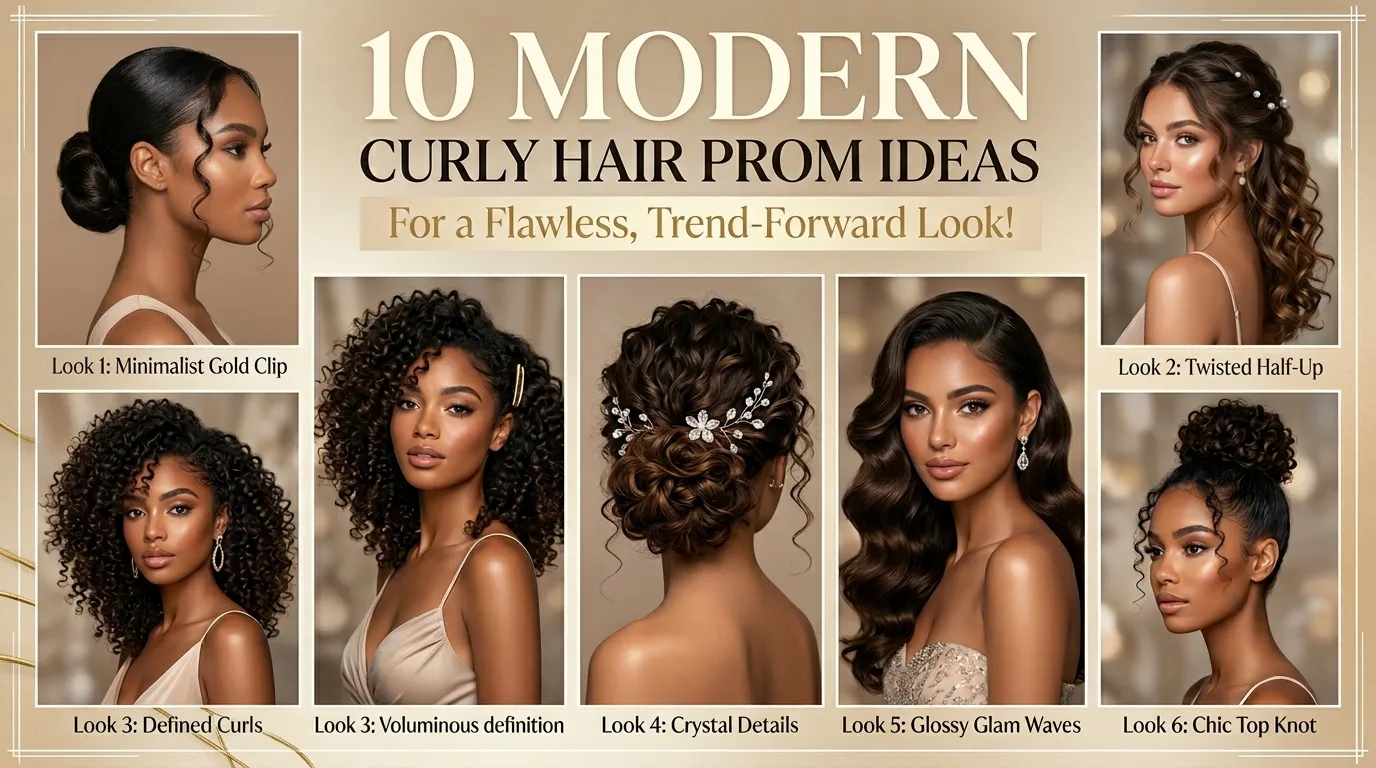 10 Modern Curly Hair Prom Ideas