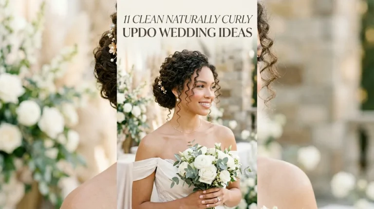 11 Clean Naturally Curly Updo Wedding Ideas