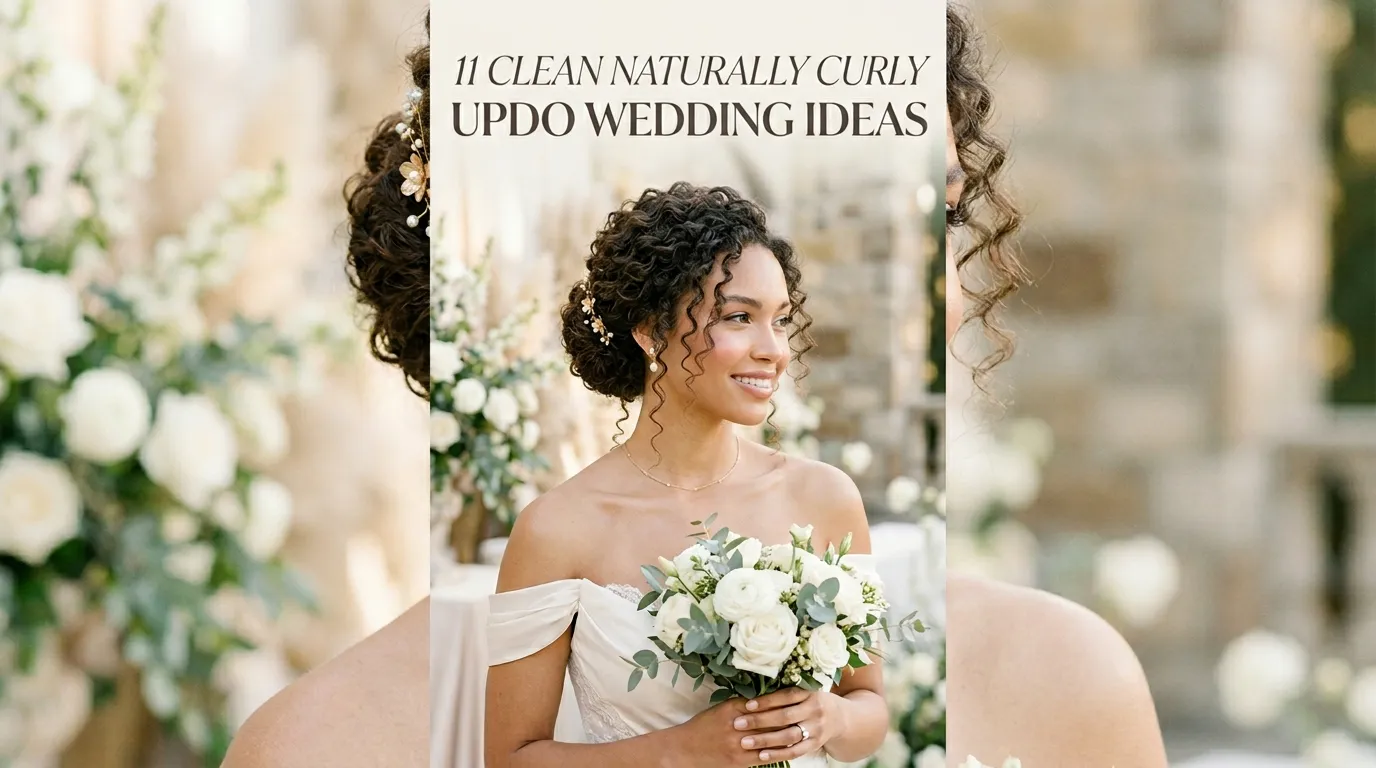 11 Clean Naturally Curly Updo Wedding Ideas