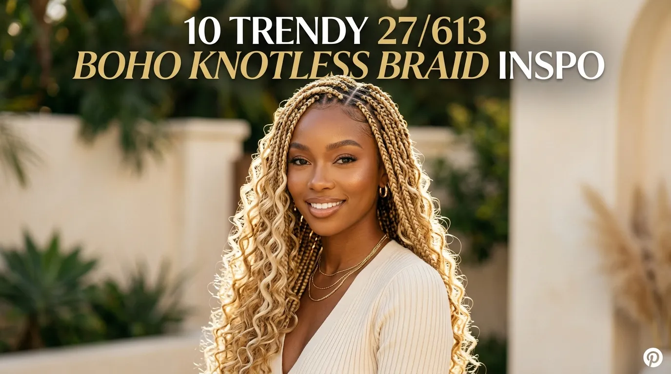 10 Trendy 27/613 Boho Knotless Braid Inspo