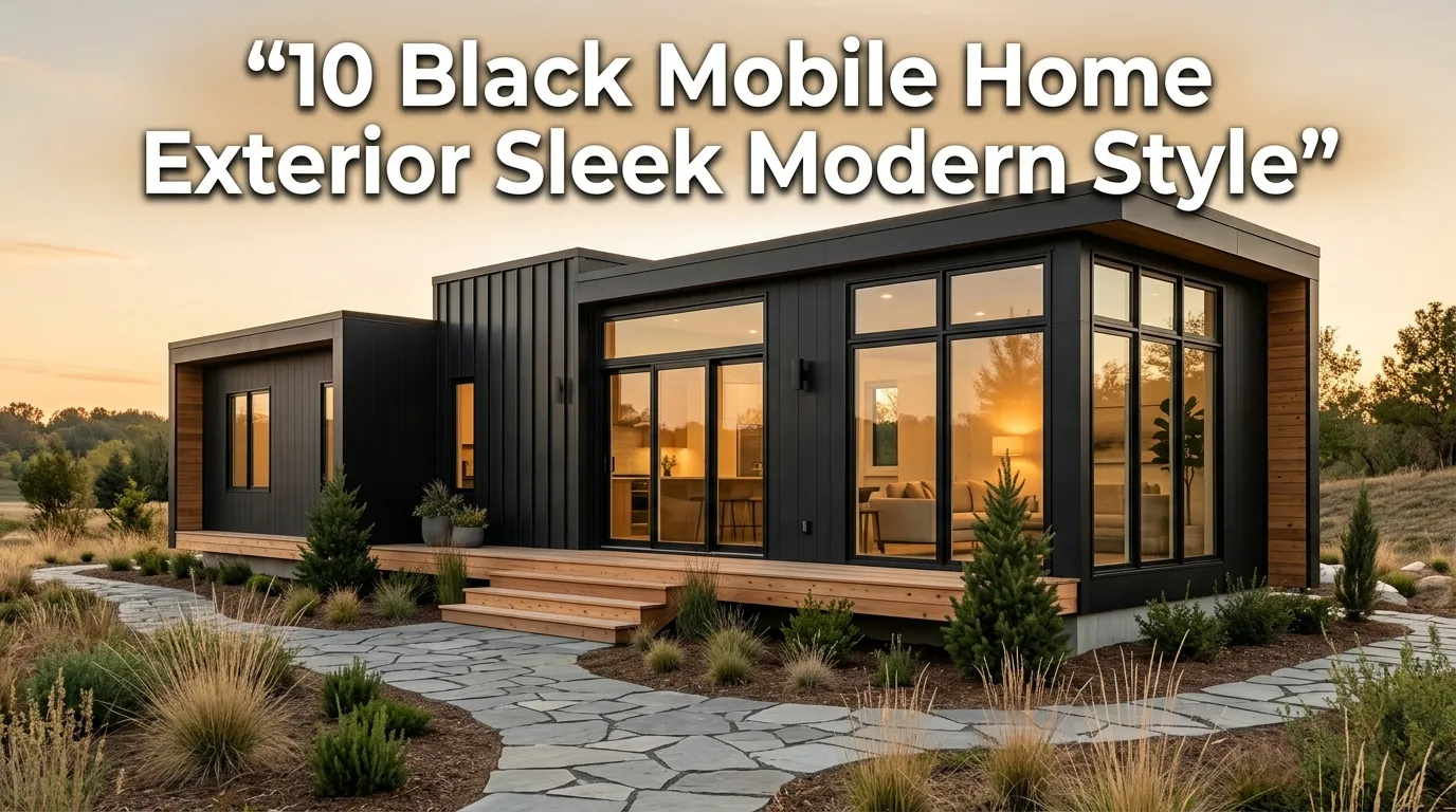 10 Black Mobile Home Exterior Sleek Modern Style