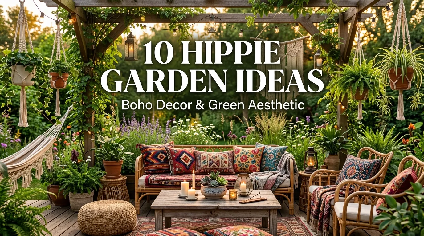 10 Hippie Garden Ideas Boho Decor Green Aesthetic