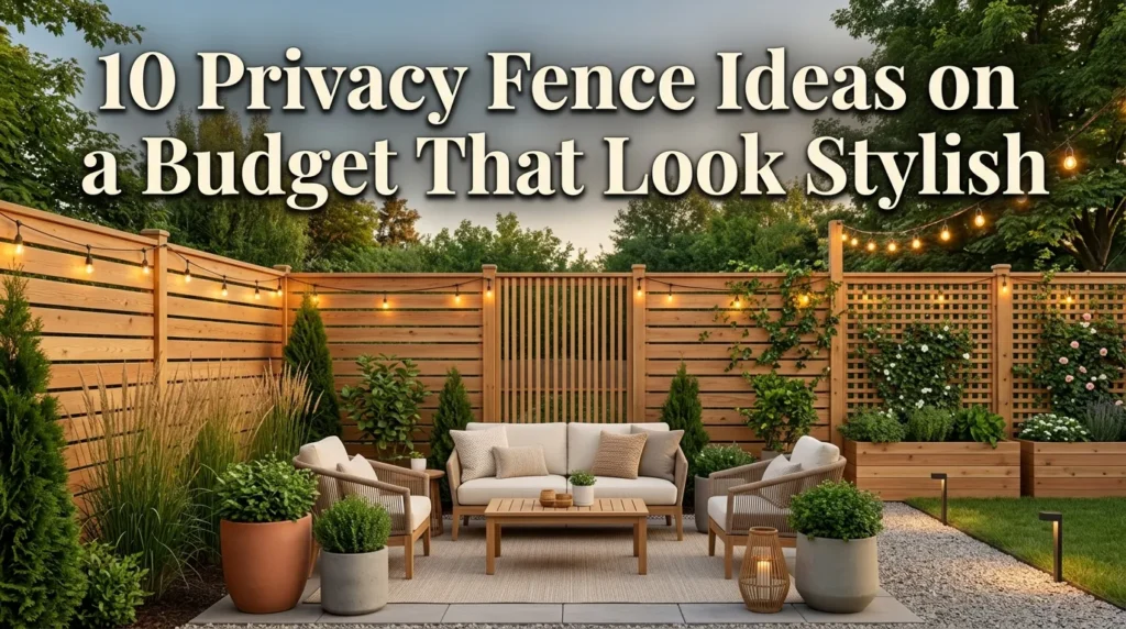 10 Privacy Fence Ideas on a Budget That Look Stylish