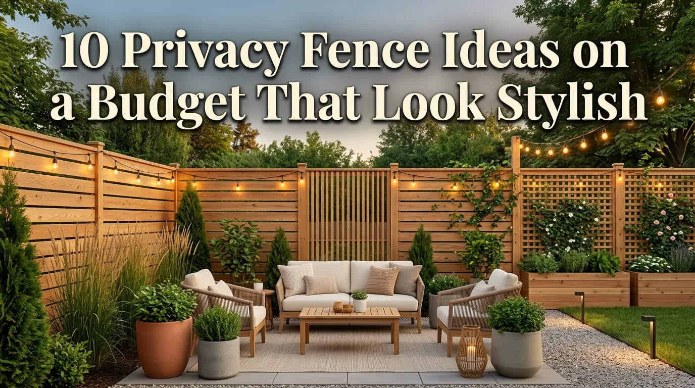10 Privacy Fence Ideas on a Budget That Look Stylish