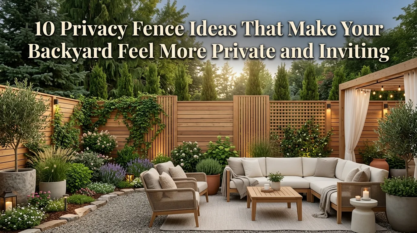 10 Privacy Fence Ideas That Make Your Backyard Feel More Private and Inviting