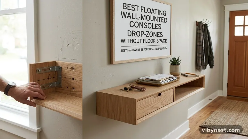 Test the Hardware Before Final Installation - Best Floating Wall-Mounted Consoles for Drop-Zones Without Floor Space